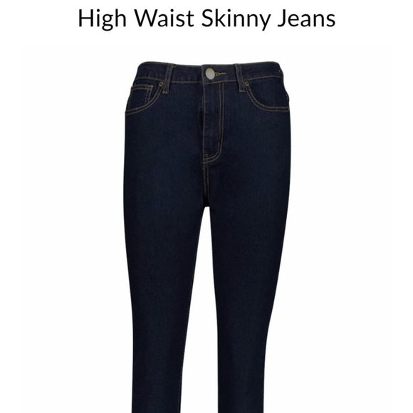 Boohoo Pants - High Waisted Skinny Blue Jeans